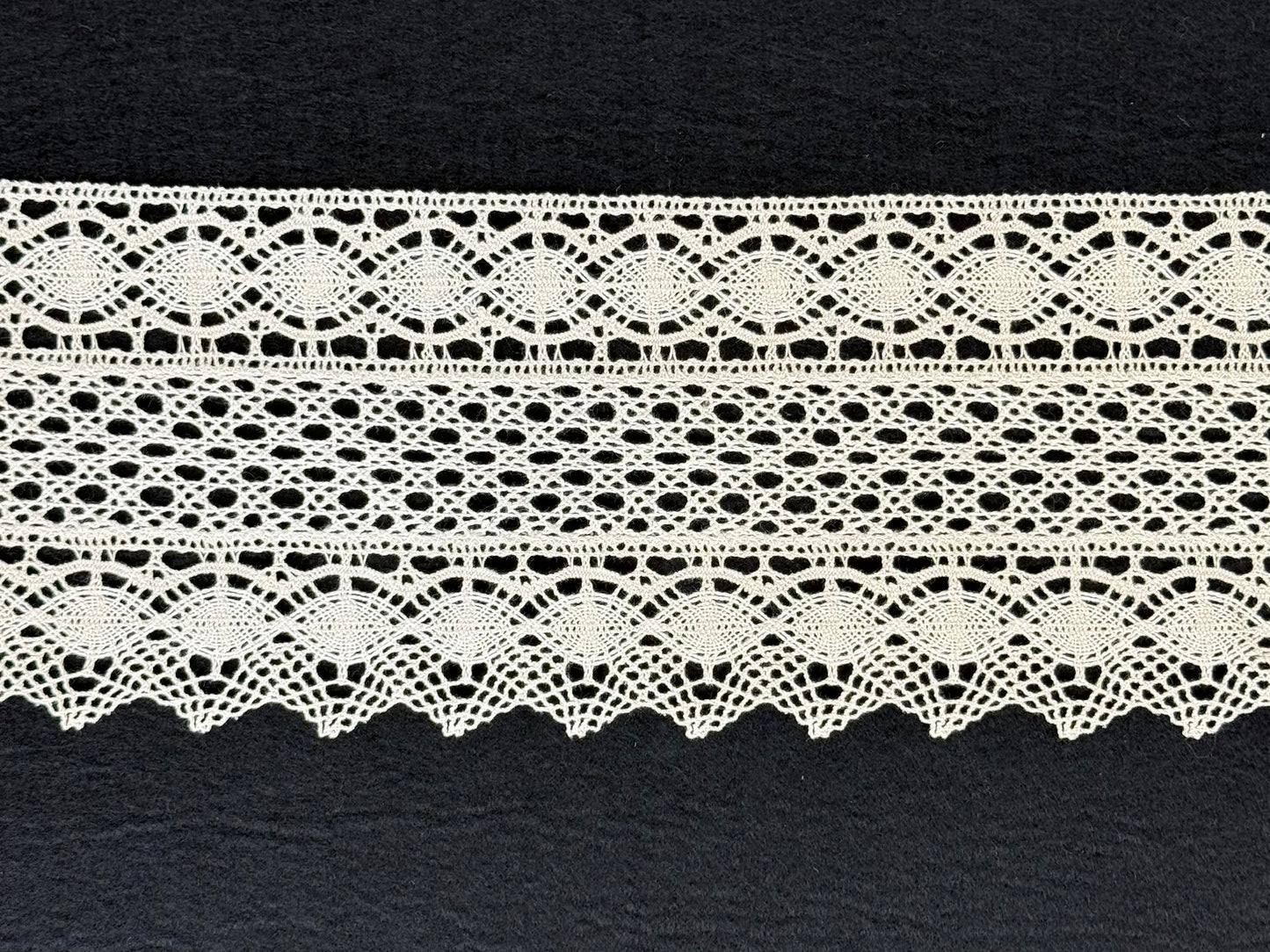 Pizzo in cotone – Écru | Altezza 12 cm