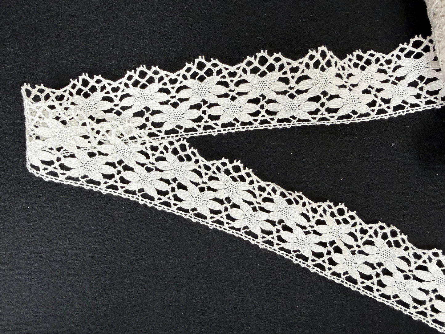 Pizzo in cotone – Bianco | Altezza 5 cm