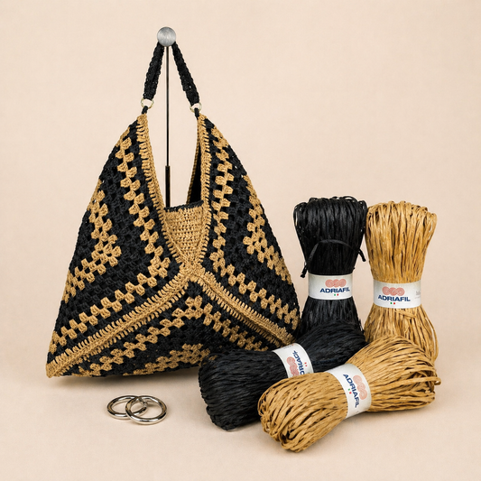 Kit borsa Rafia Natural