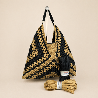 Kit borsa Rafia Natural