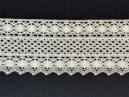 Pizzo in cotone – Écru | Altezza 12 cm