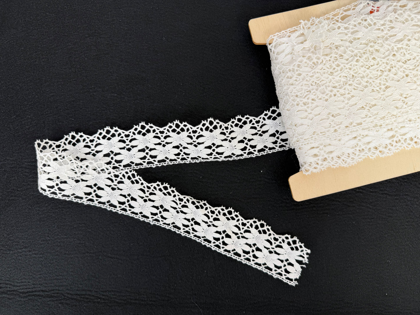 Pizzo in cotone – Bianco | Altezza 5 cm