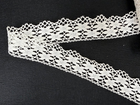 Pizzo in cotone – Bianco | Altezza 5 cm