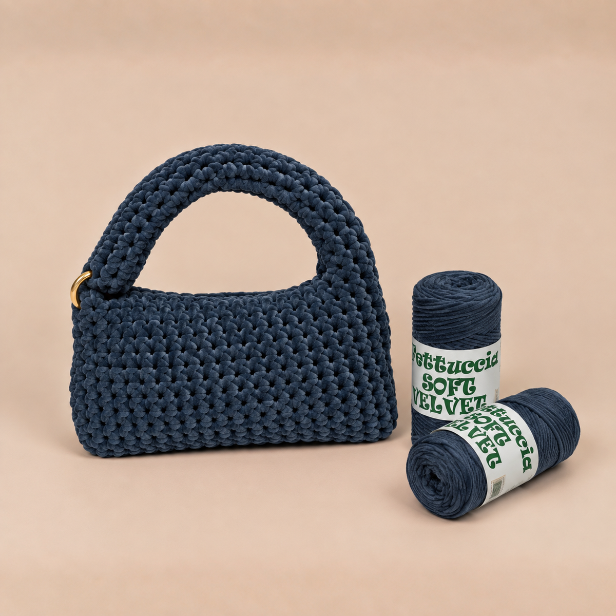 Kit Borsa Ciniglietta - Effetto velluto