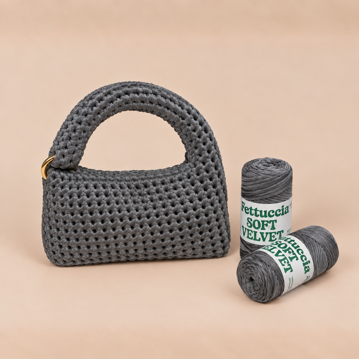 Kit Borsa Ciniglietta - Effetto velluto